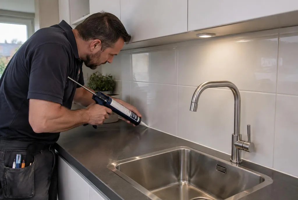 Kitbedrijf Apeldoorn – replacing kitchen sealant