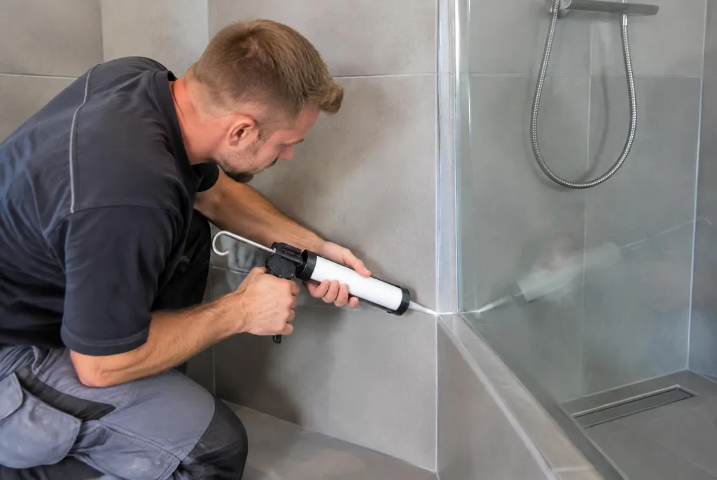 Kitbedrijf Apeldoorn – sealant and grout at a walk-in shower